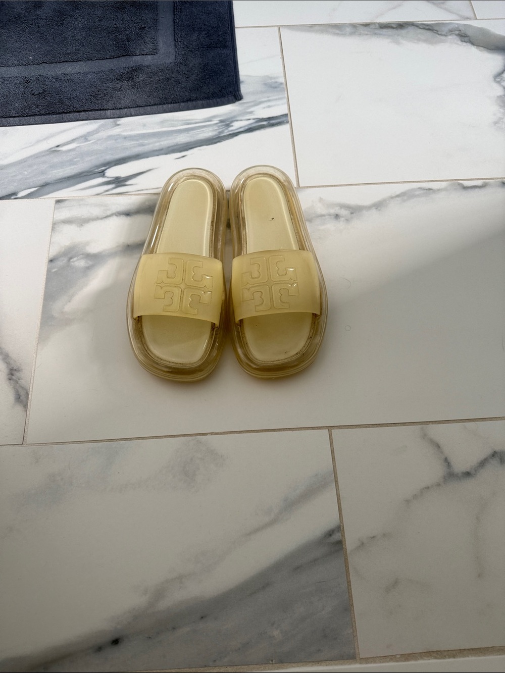 Women’s Yellow Jelly Slide Sandals